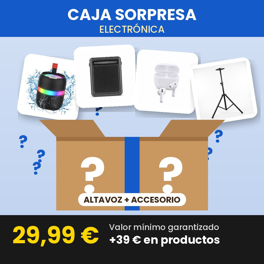 Caja Sorpresa Electrónica — Altavoz Bluetooth + Accesorio