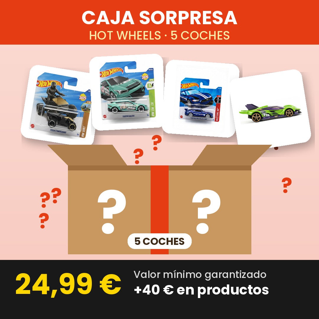 Caja Sorpresa Hot Wheels — 5 Coches Diferentes