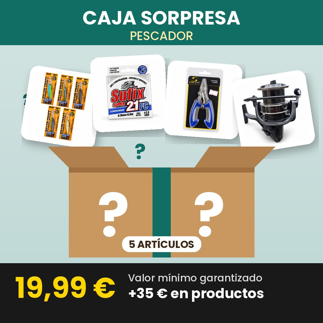 Caja Sorpresa Pescador — 5 Artículos de Pesca