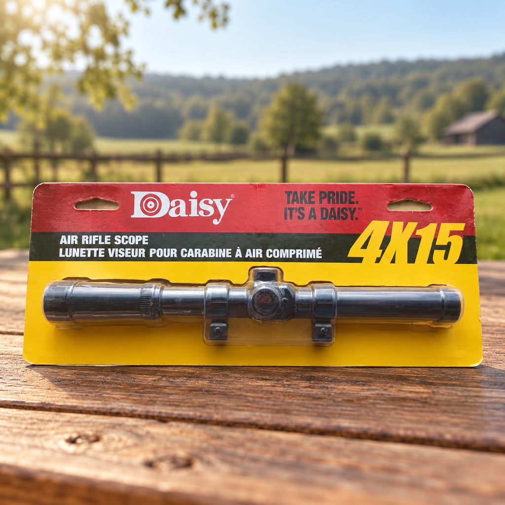 Visor Daisy 4x15 en su blíster en ambiente exterior