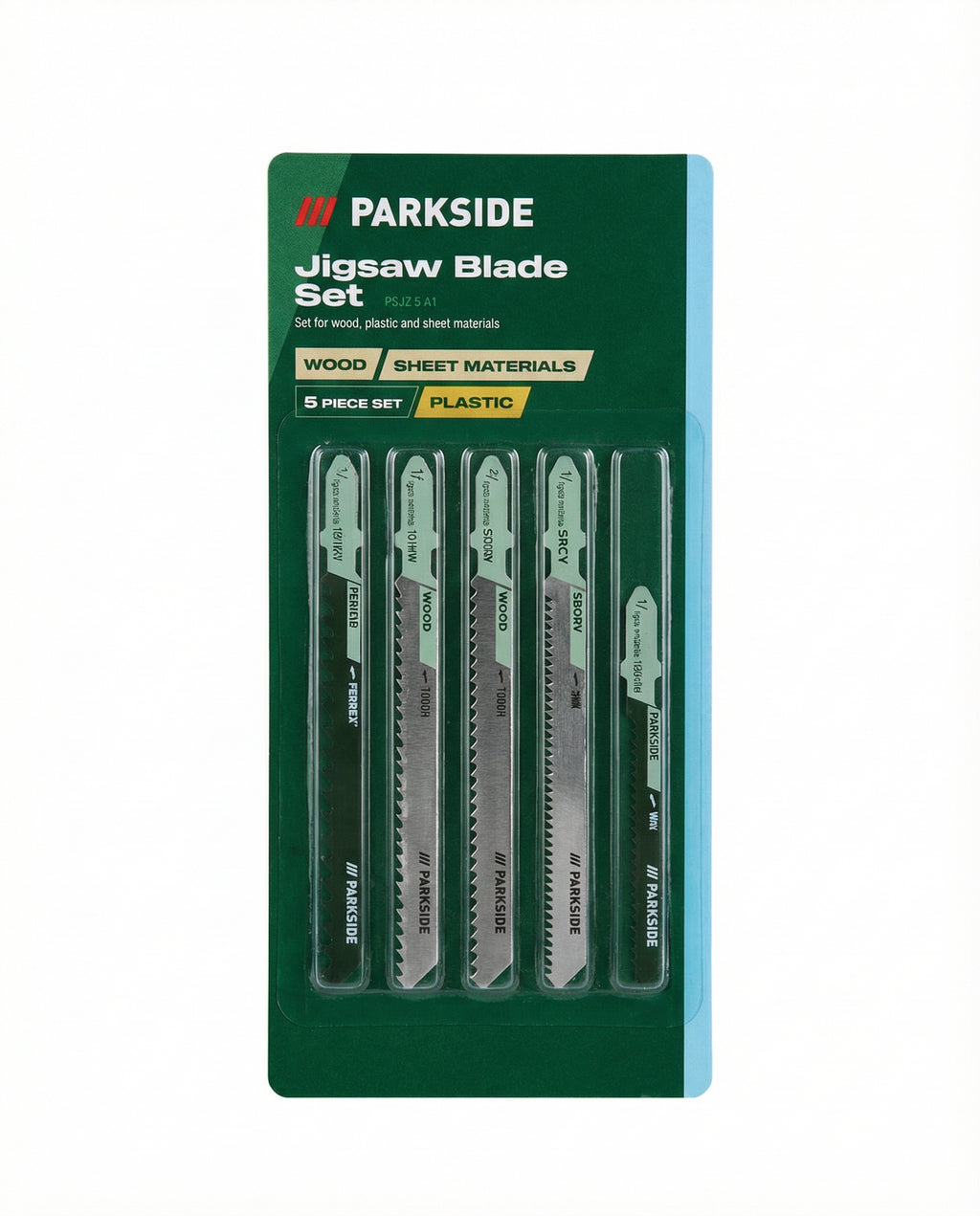 Set 5 Hojas de Sierra de Calar para Madera y Plástico | Parkside