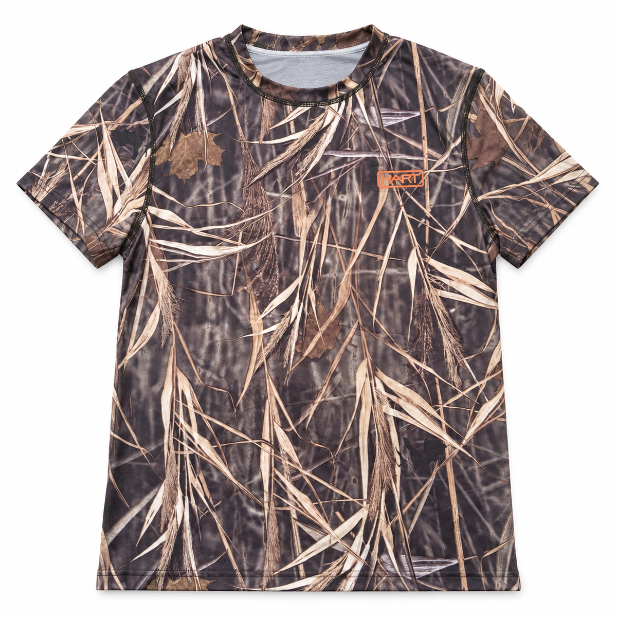 Camiseta HART camuflaje de juncos talla S sobre fondo blanco