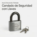 Candado de Seguridad Acero Endurecido con 2 Llaves | Parkside