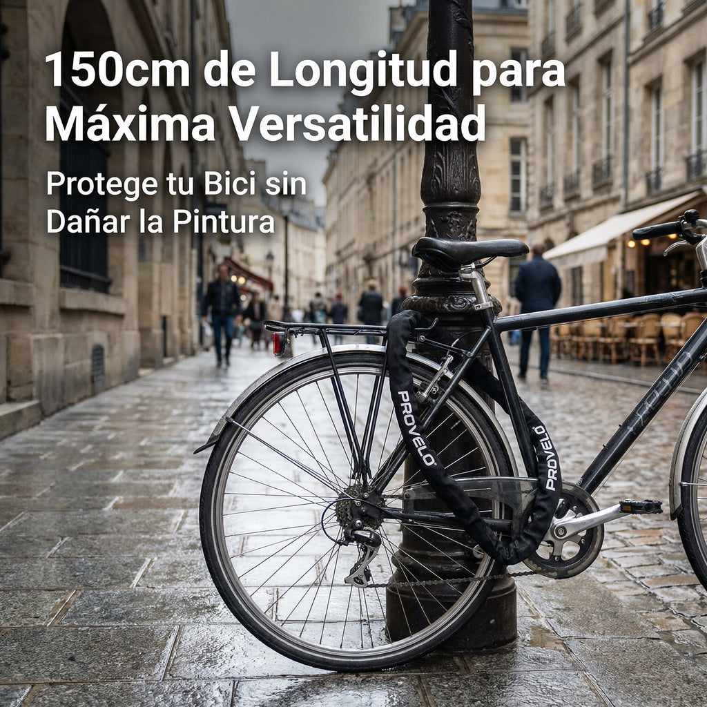 Candado Textil para Bicicleta 150cm con 2 Llaves | Provelo