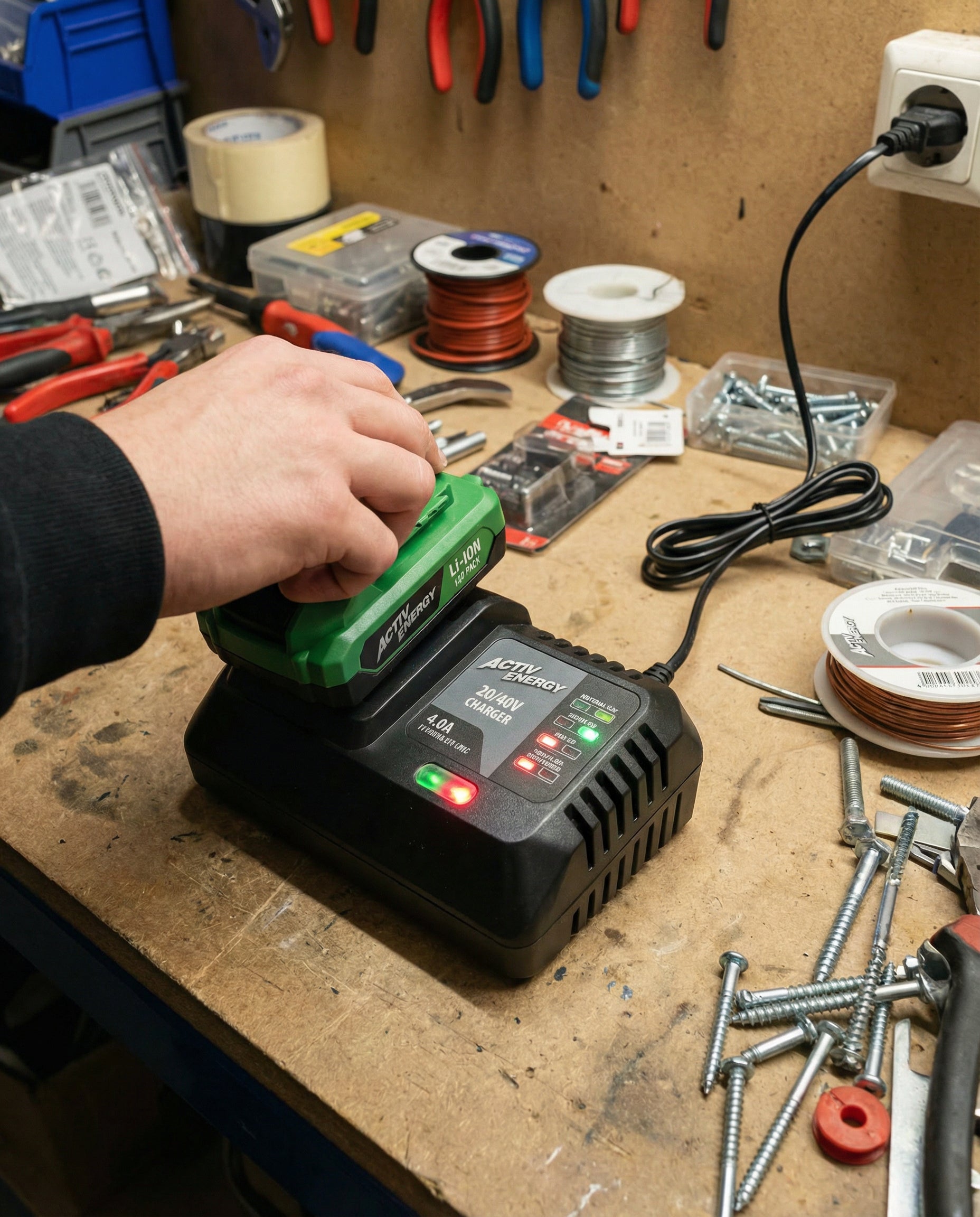 Cargador Rápido 20/40V 4.0A para Baterías Li-Ion | Activ Energy