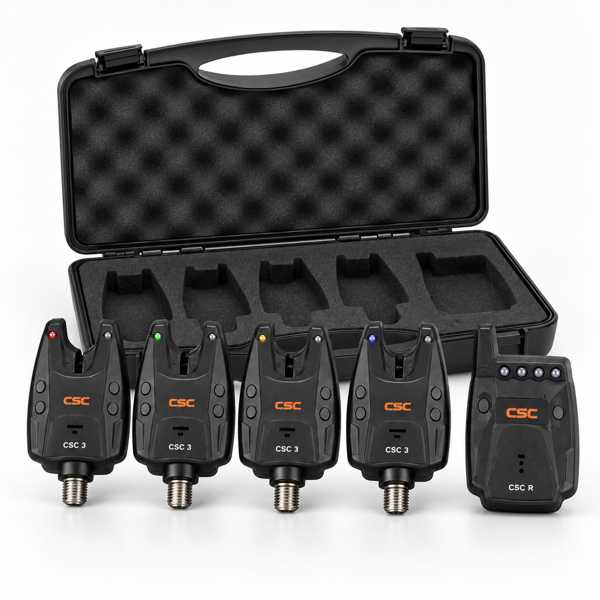 Cuatro alarmas Carp Spirit CSC 3 con receptor CSC R