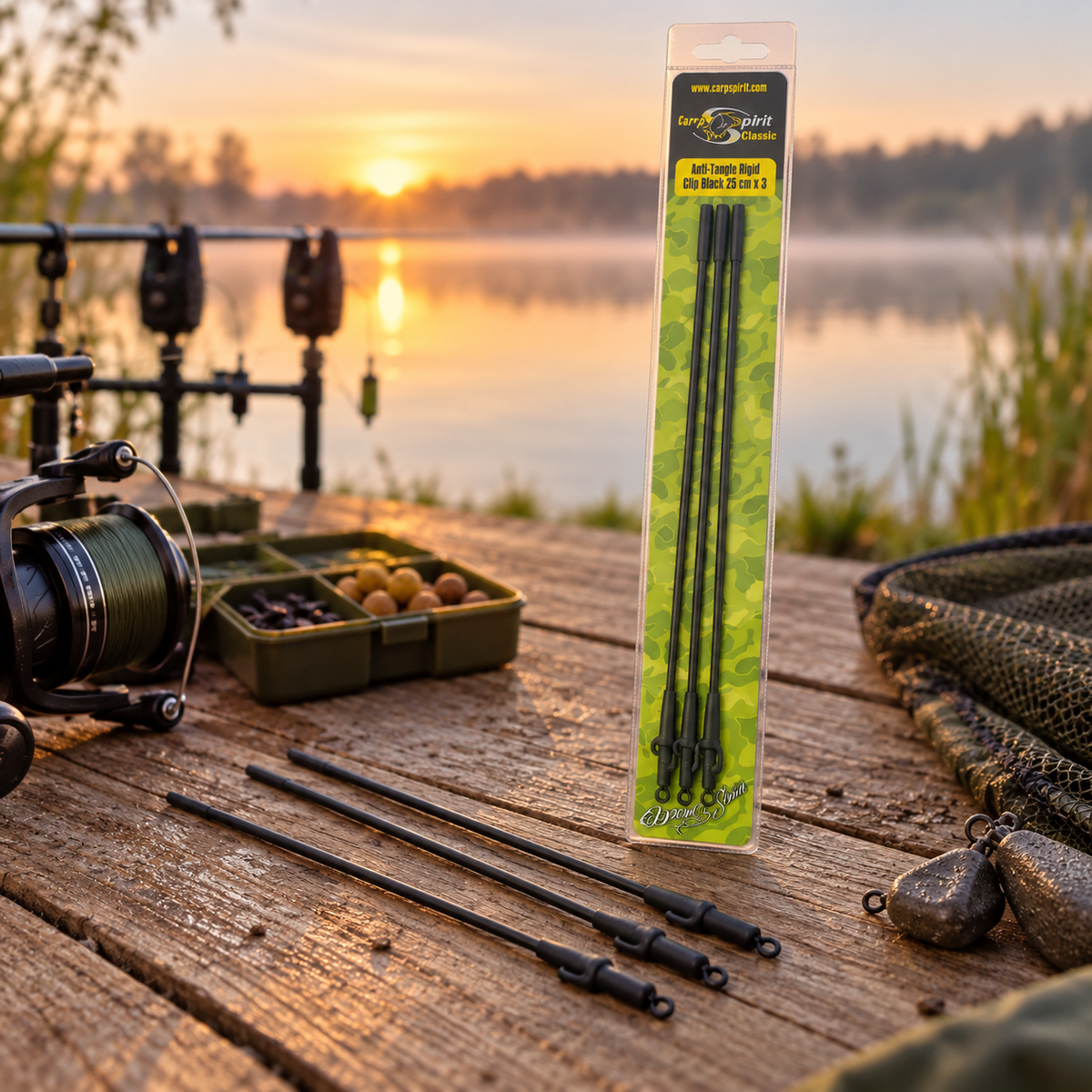 Carp Spirit Anti-Tangle Rigid Clip en ambiente de pesca