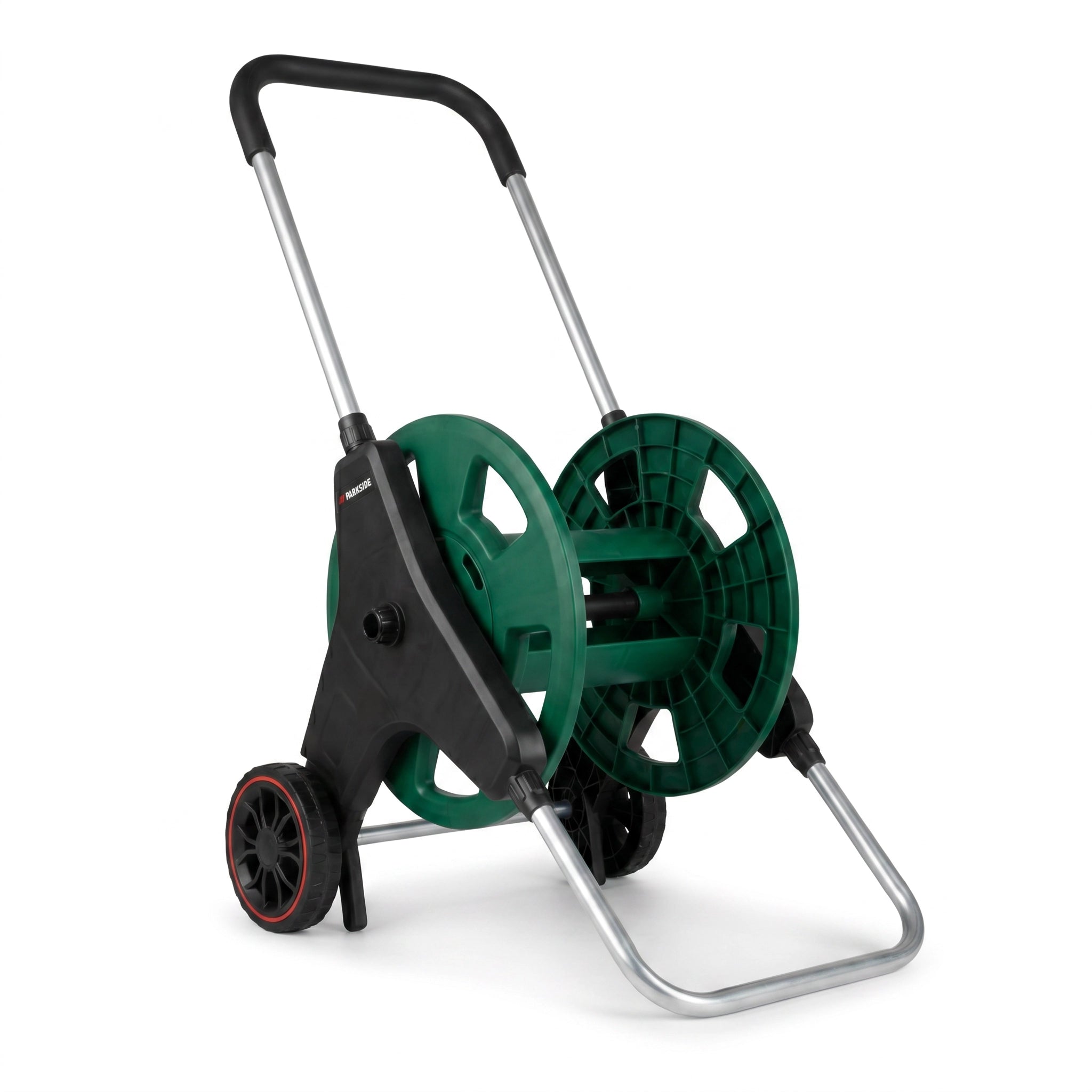 Carro Portamangueras Parkside — Estructura Aluminio con Ruedas 63x49x90cm