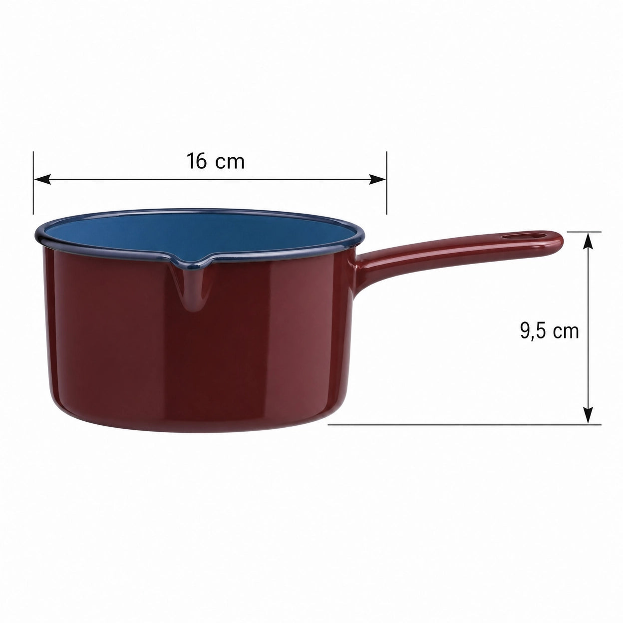 Cazo con Pico Vertedor Acero Vitrificado - Inducción y Todo Tipo de Cocinas