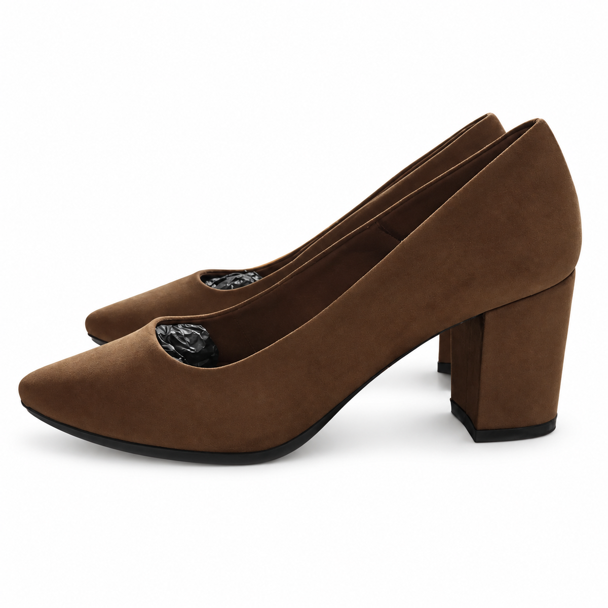 Zapatos de salón Chamby 5260 color habano con tacón ancho, talla 39