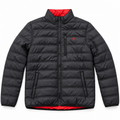 Chaqueta acolchada Gamo negra con interior rojo talla XL sobre fondo blanco