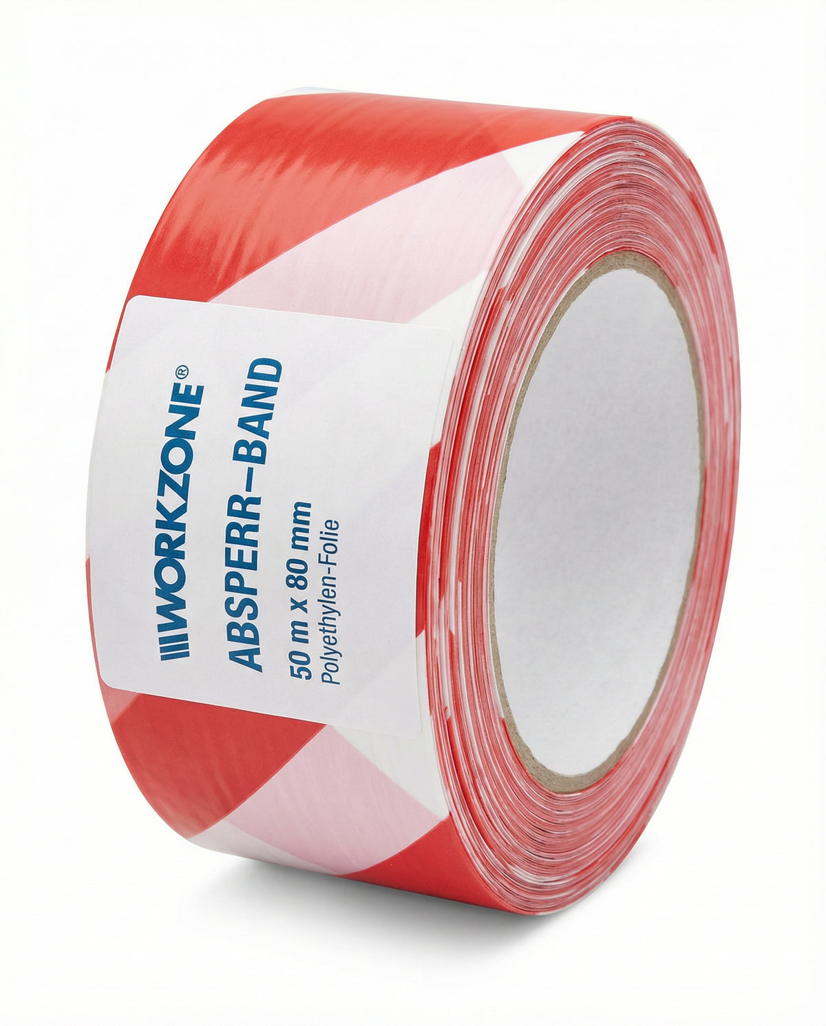 Cinta de Balizamiento Roja y Blanca 50mm x 80m Polietileno | Workzone