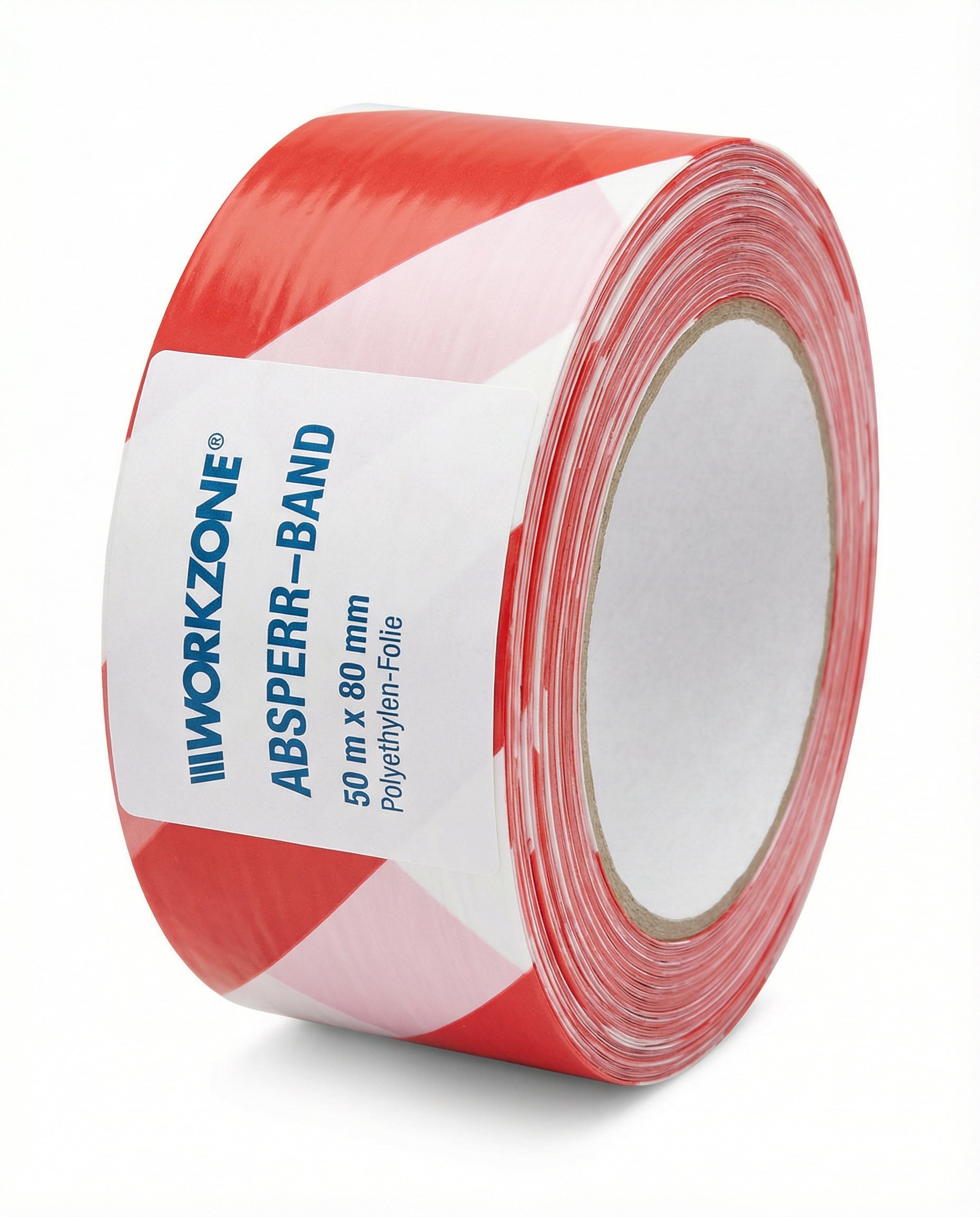 Cinta de Balizamiento Roja y Blanca 50mm x 80m Polietileno | Workzone