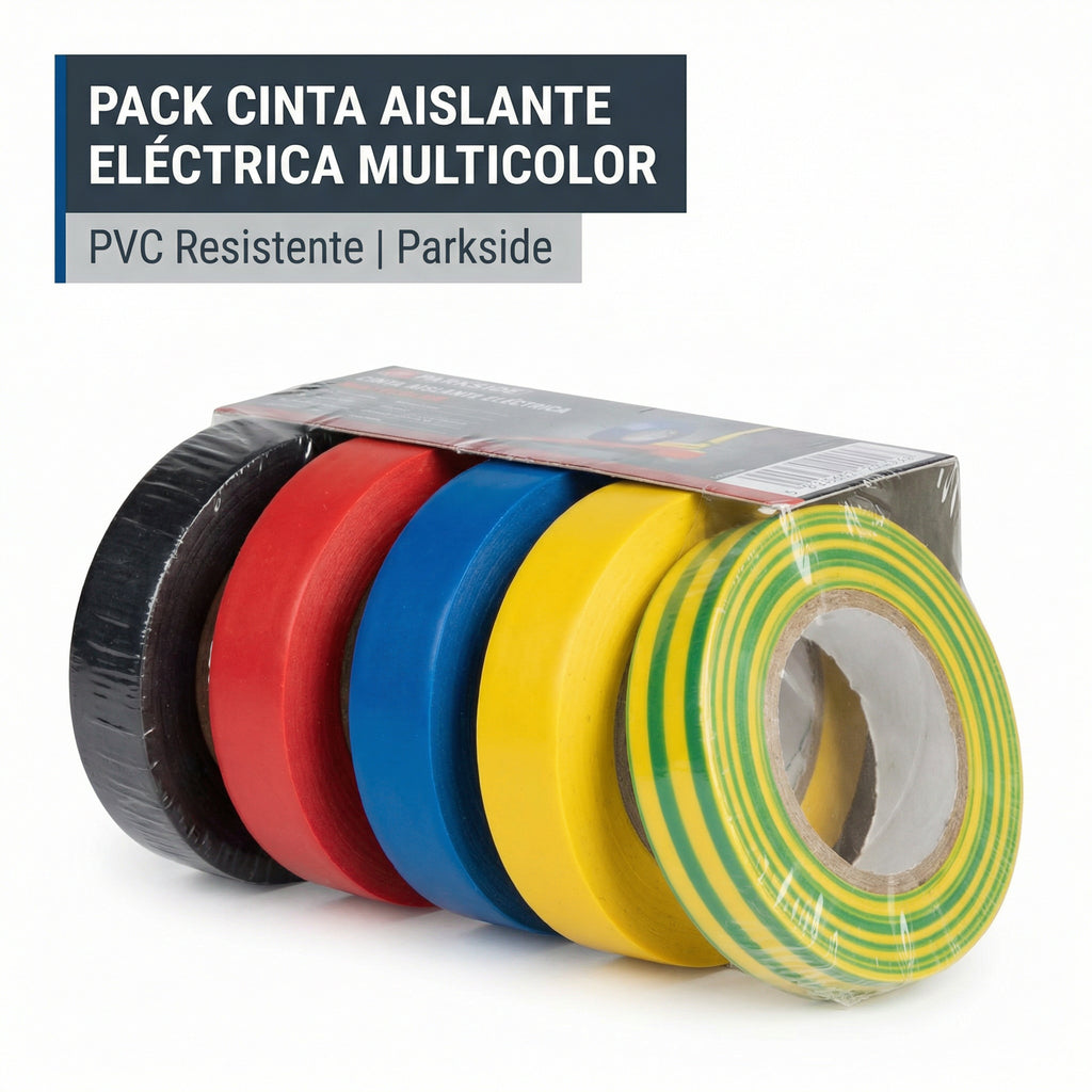 Pack Cinta Aislante Eléctrica PVC Multicolor | Parkside
