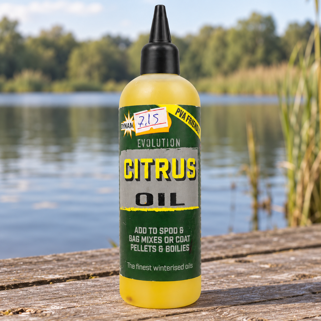 Dynamite Evolution Citrus Oil en un entorno de pesca