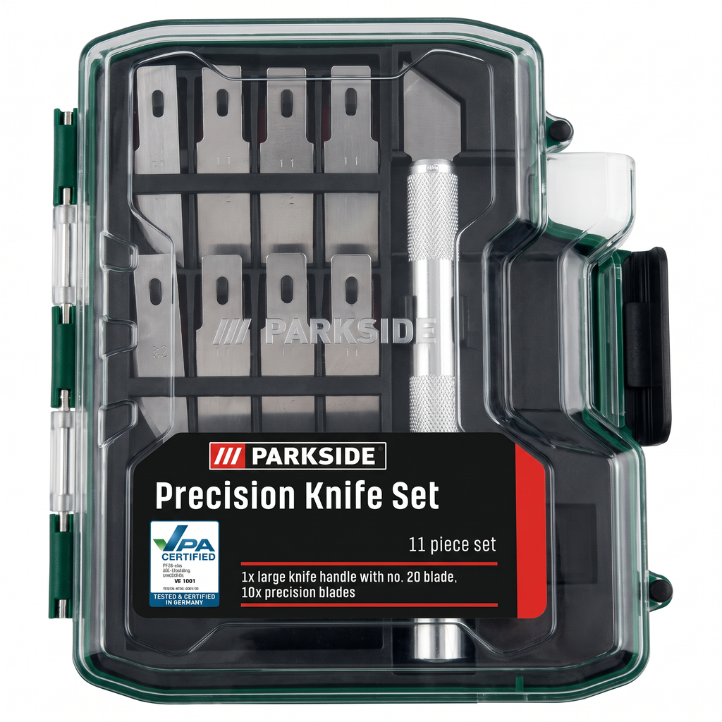 Parkside Set de Cuchillo de Precisión – 11 Piezas