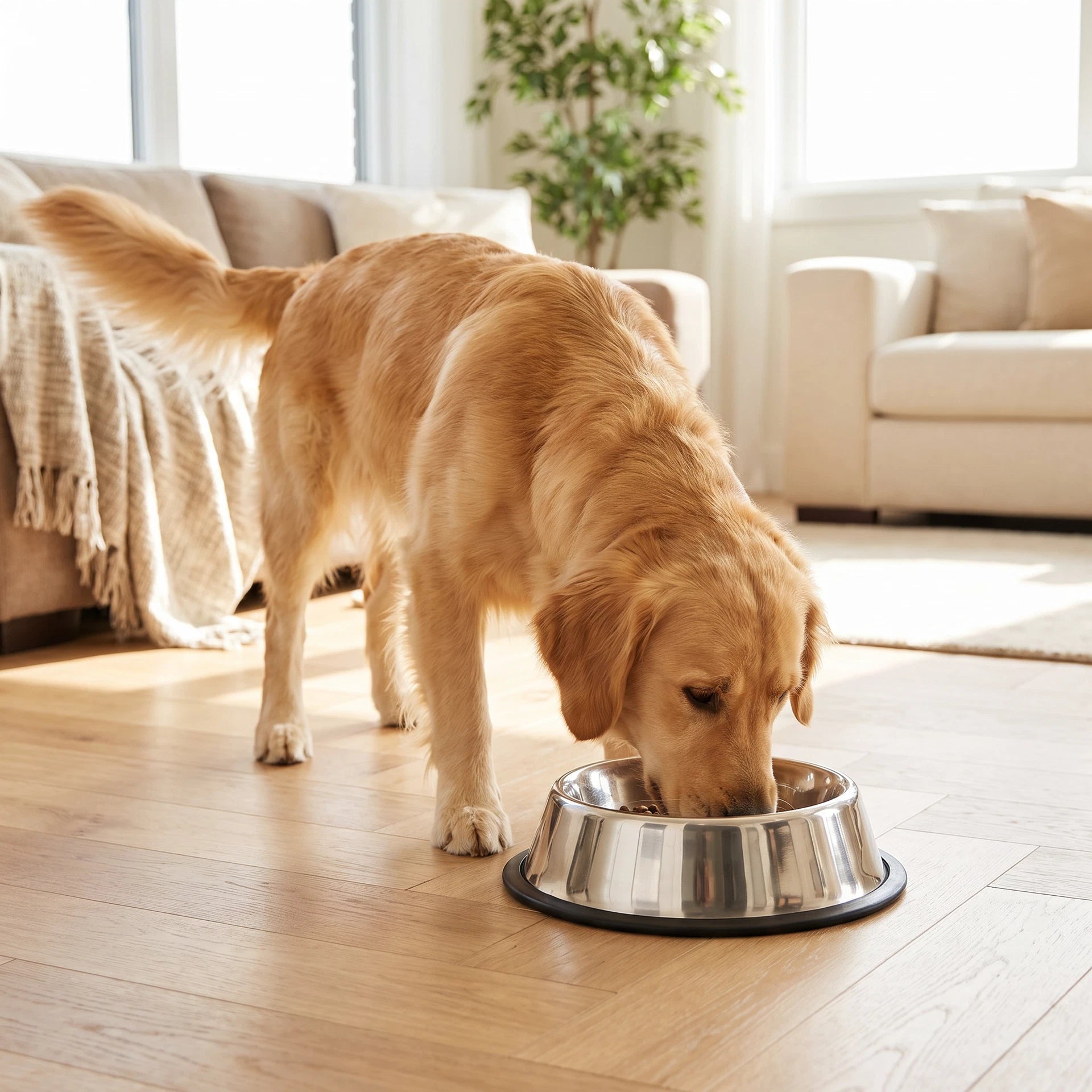 Comedero de Acero Inoxidable Antideslizante para Mascotas
