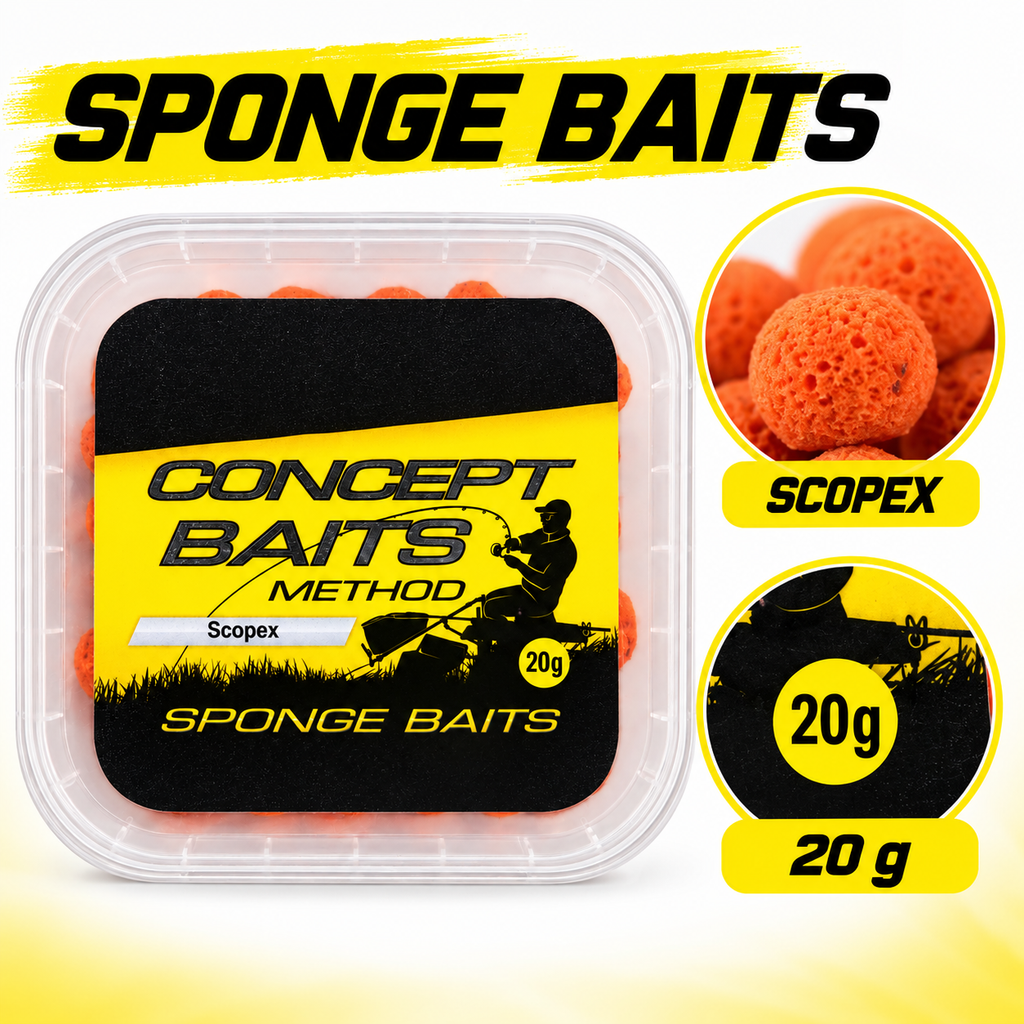 Características de Concept Baits Method Scopex Sponge Baits
