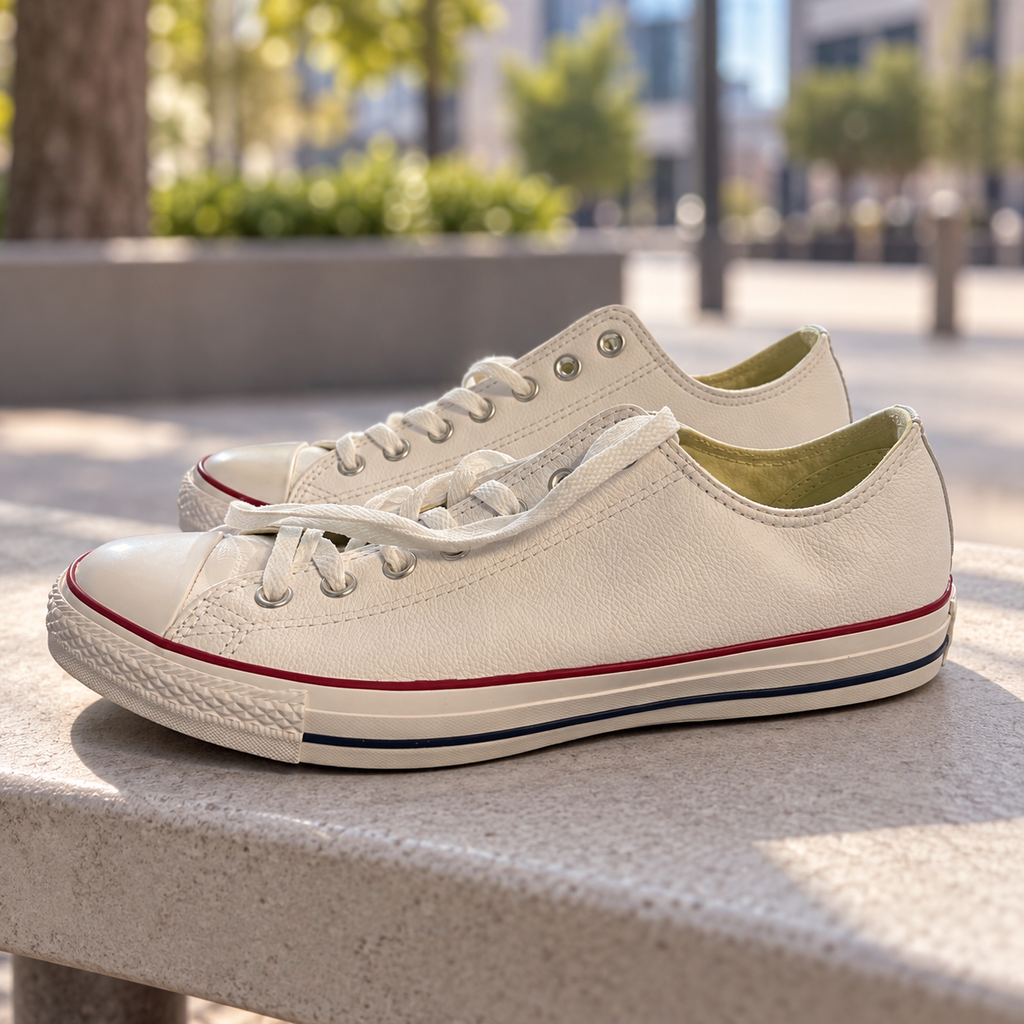 Converse 132173C blancas talla 43 — par en banco urbano