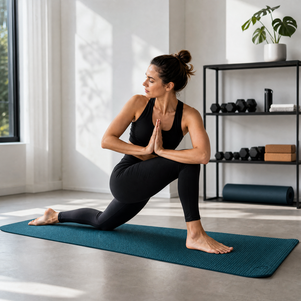 Crivit Esterilla de yoga enrollable con correa