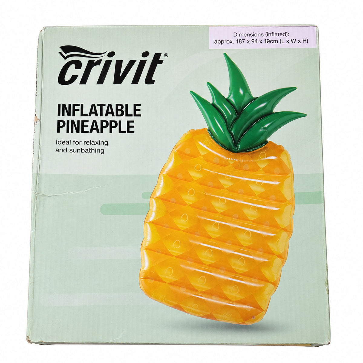 CRIVIT colchoneta hinchable de piña, embalaje