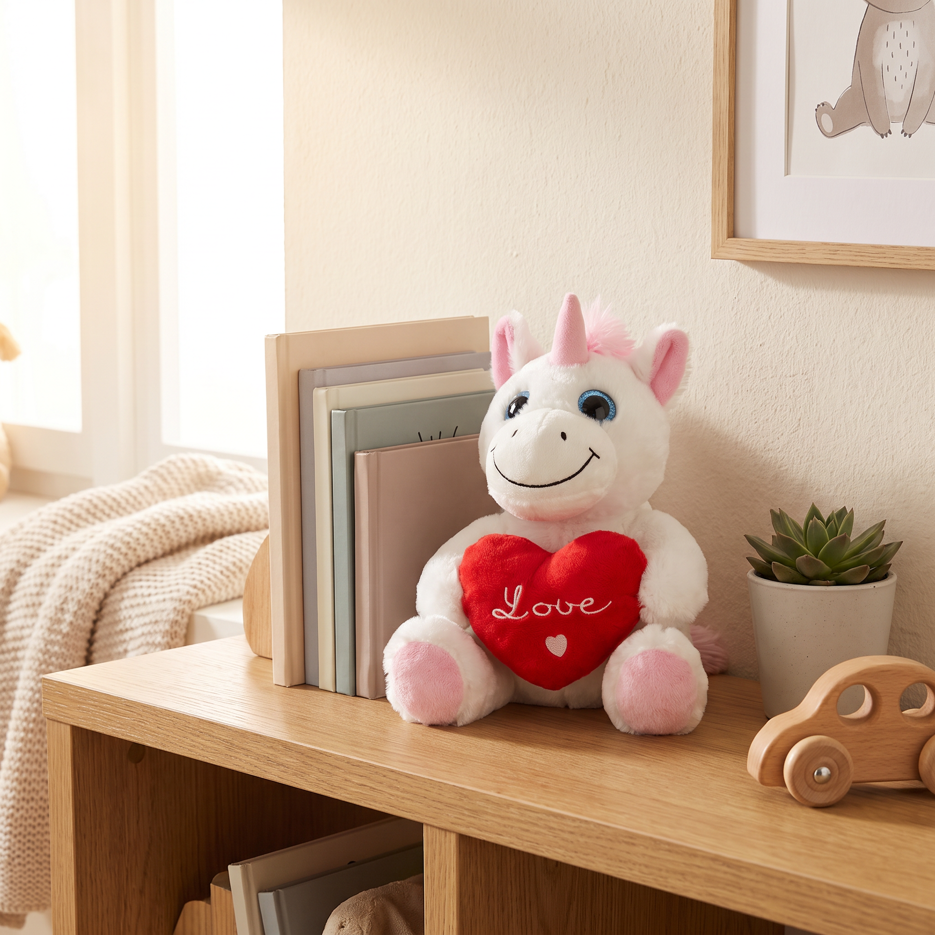 Livarno Home Peluche Unicornio con Corazón Love