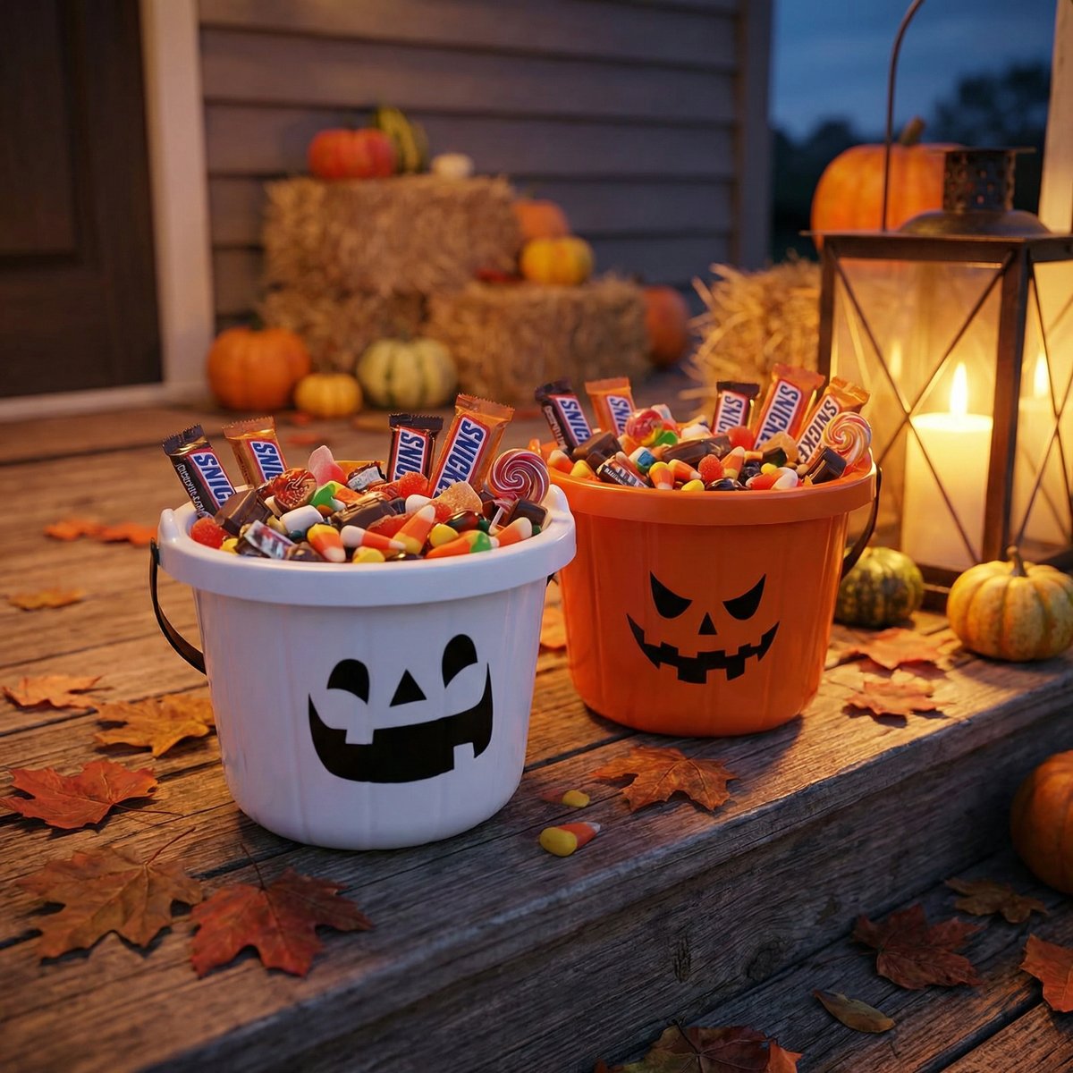Cubo Halloween Calabaza Modelo Aleatorio