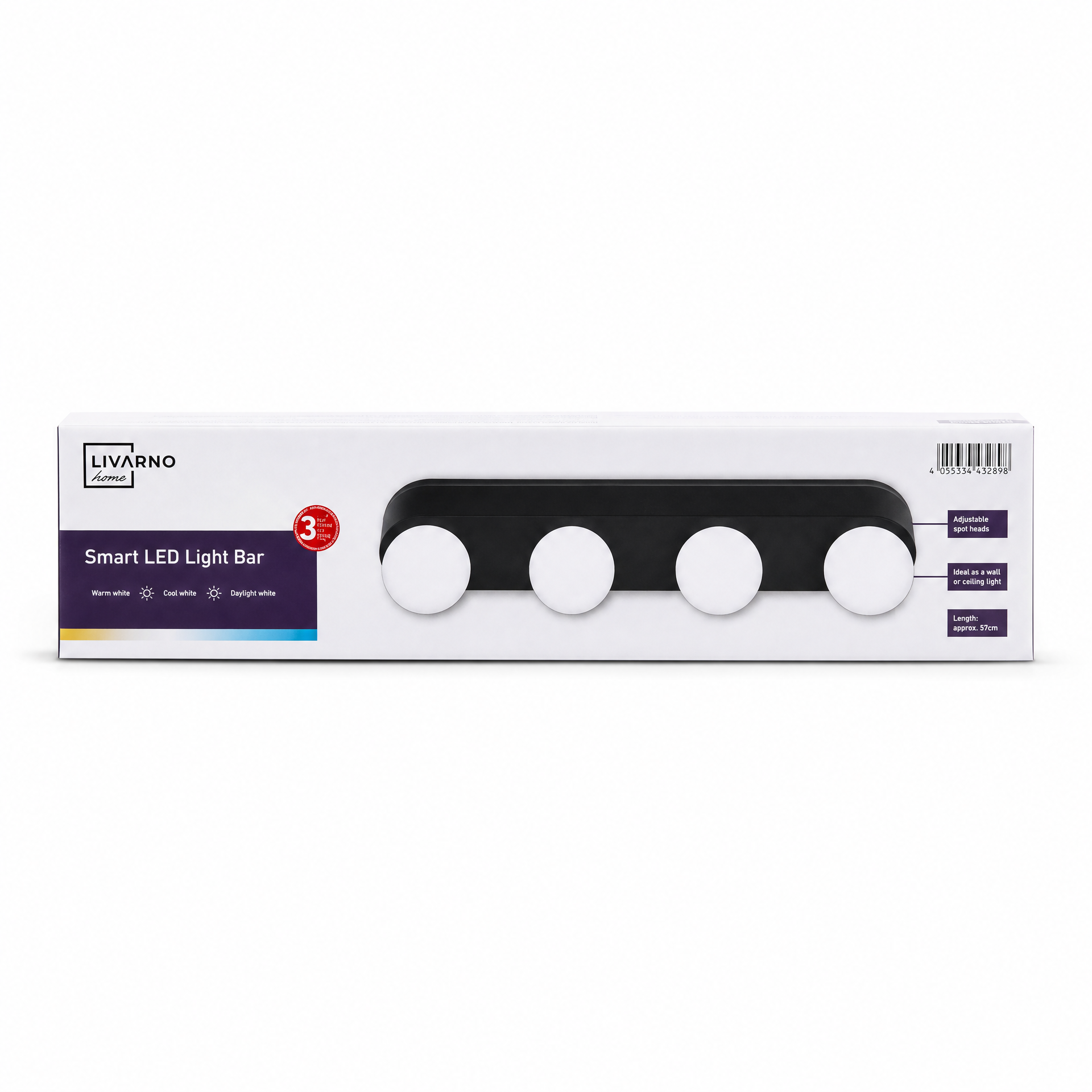 Livarno Smart barra de luz LED con 4 focos orientables
