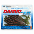 Damiki Bait anillado verde oscuro con brillo rojo sobre fondo blanco