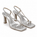 Sandalias Daniela Vega 2112 Napa Metal Plata - vista principal