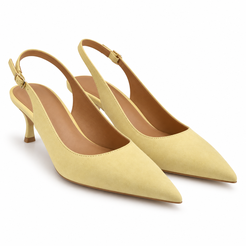 Zapatos destalonados Daniela Vega 2287 Krokante Yellow - vista principal