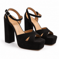 Sandalias de plataforma Daniela Vega 2305 Ante Negro - vista principal