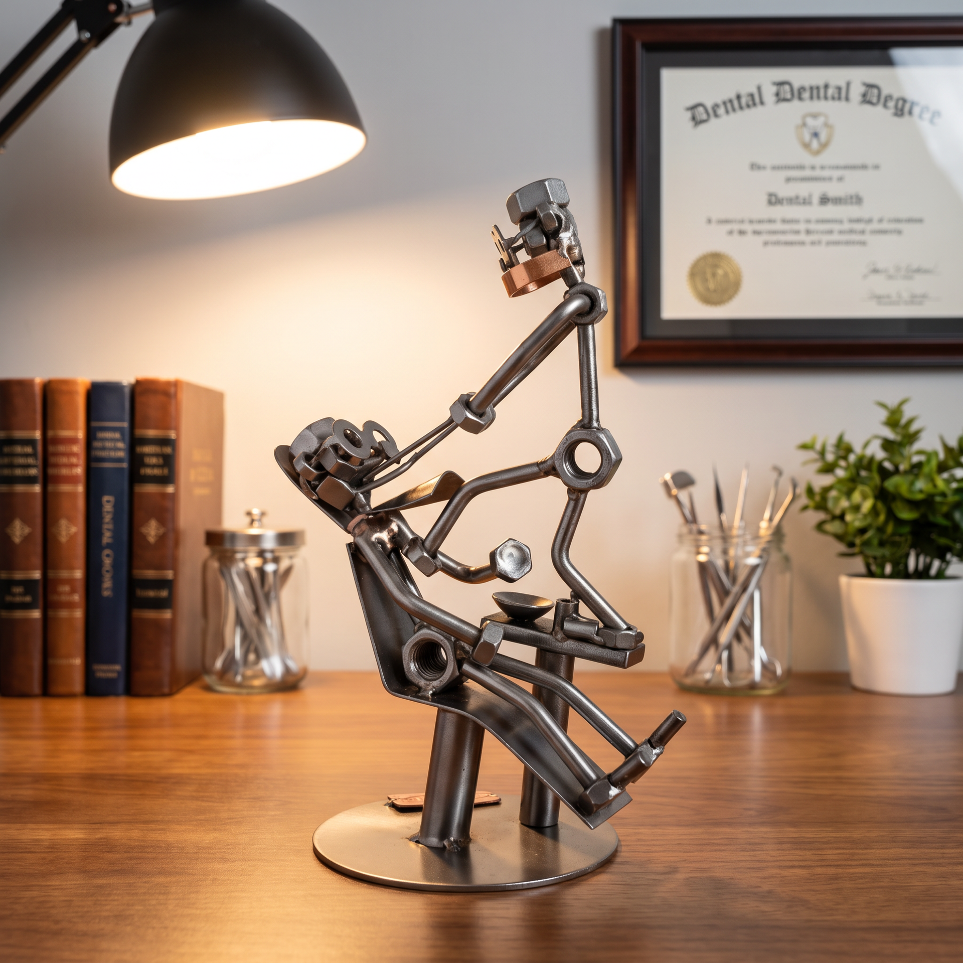Figura artesanal dentista - decoración consulta
