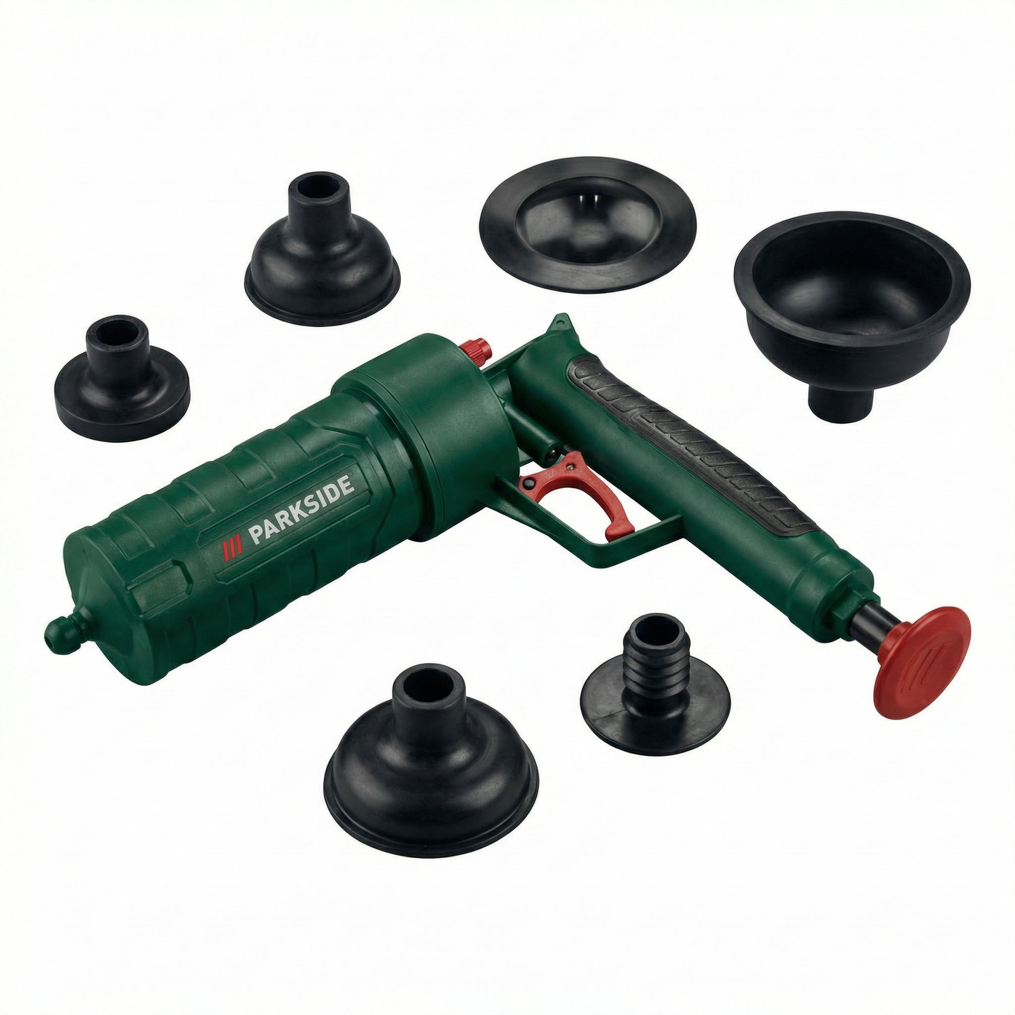 Desatascador de Bomba Manual 6 Piezas con 5 Adaptadores | Parkside