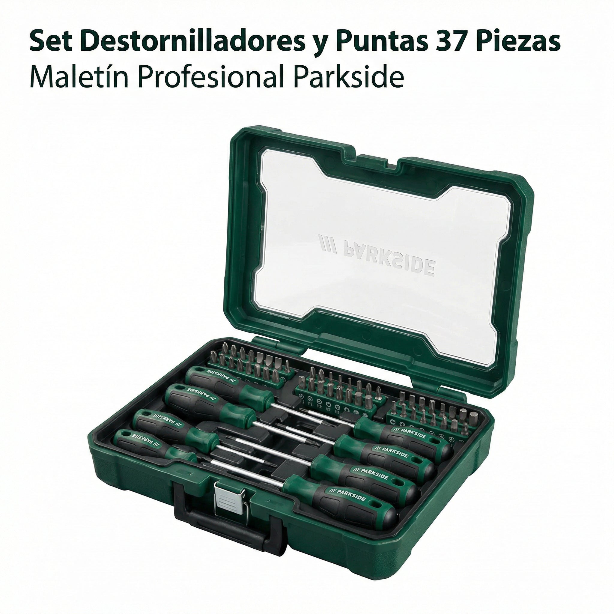 Set Destornilladores y Puntas Magnéticas 37 Piezas con Maletín | Parkside