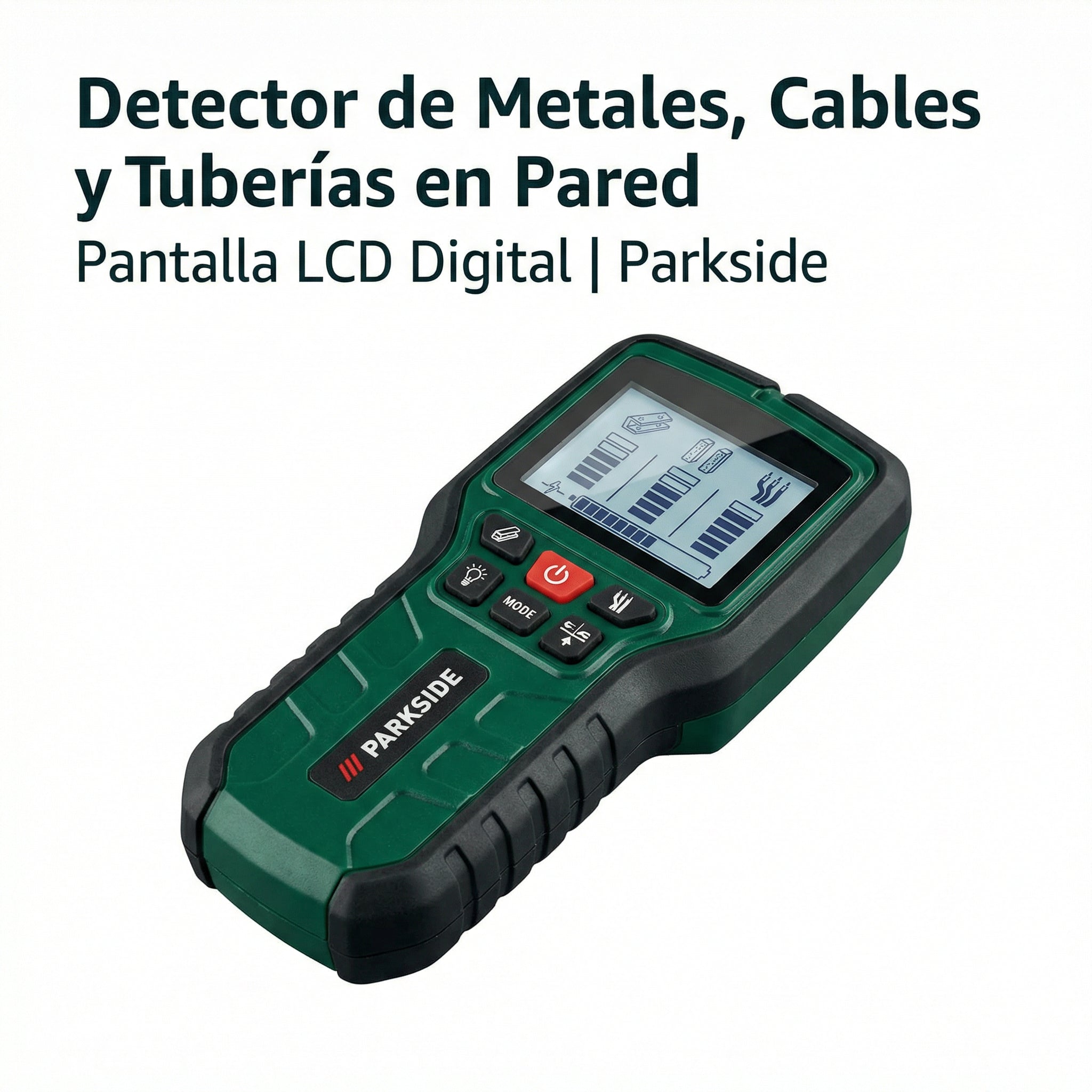 Detector de Metales, Cables y Tuberías en Pared LCD | Parkside