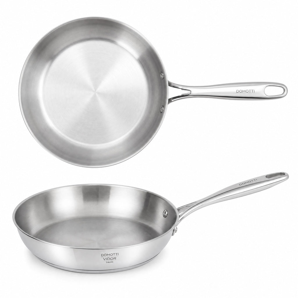 Pack 3 Sartenes Acero Inoxidable Domotti Vidor — 24 cm