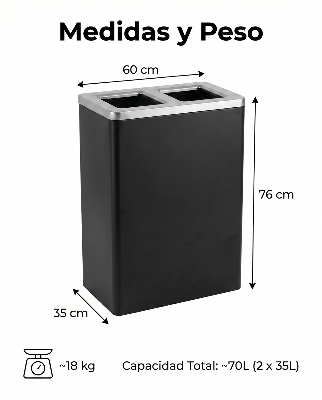 Papelera Vilagrasa Aurea-02 - Medidas y Peso
