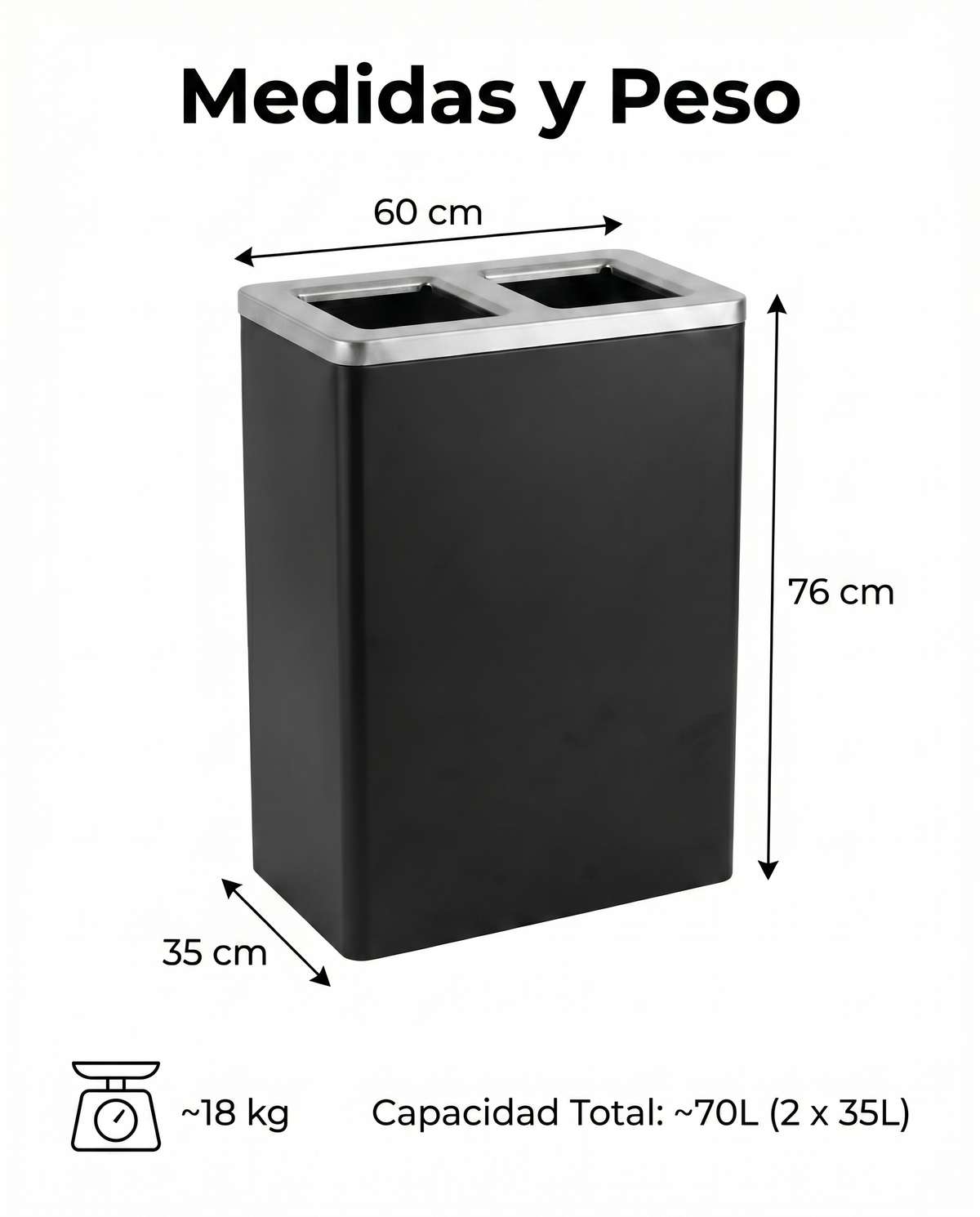 Papelera Vilagrasa Aurea-02 - Medidas y Peso