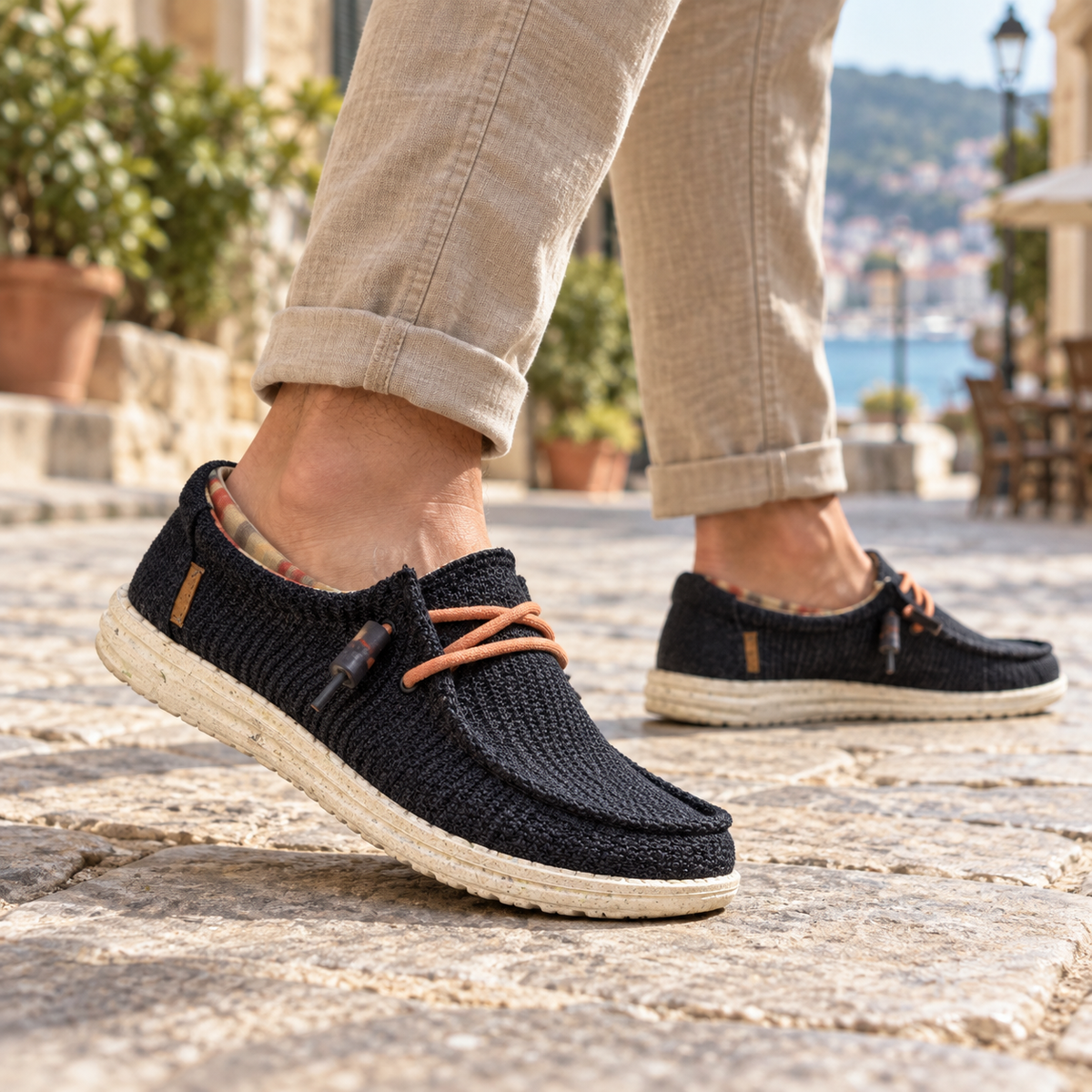 Zapatillas Dude Wendy Knit II Iris en uso