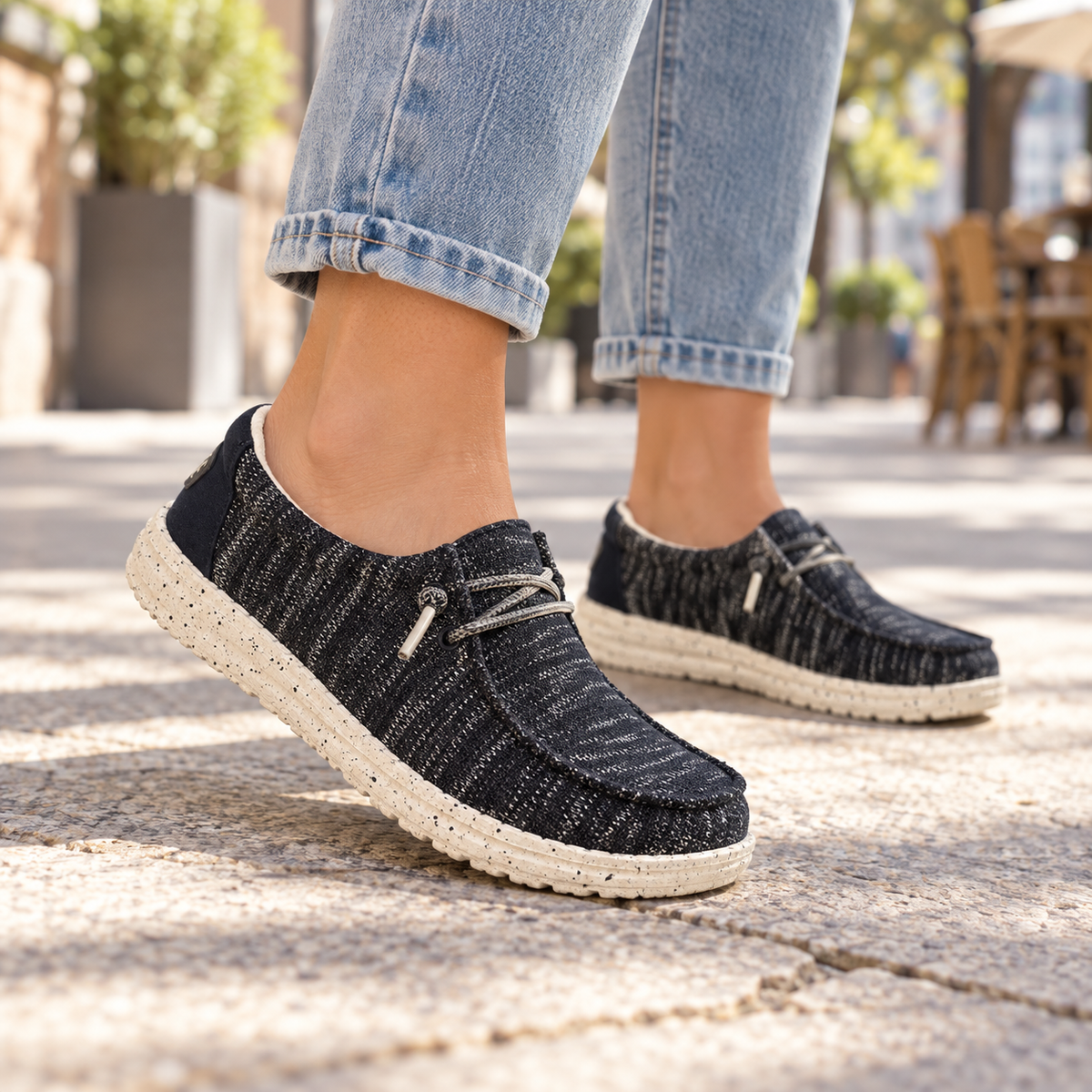 Zapatos Dude Wendy Sox navy en uso