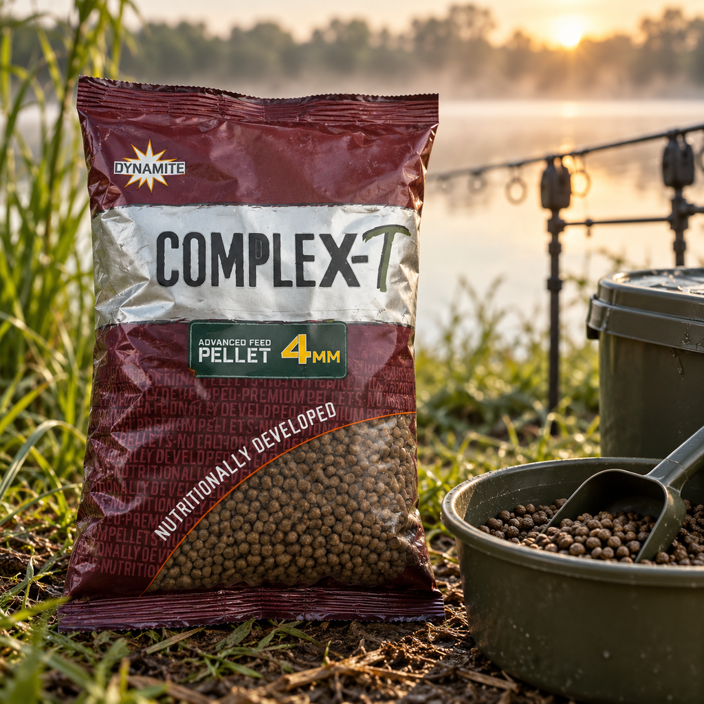 Dynamite CompleX-T pellets 4 mm en entorno de pesca
