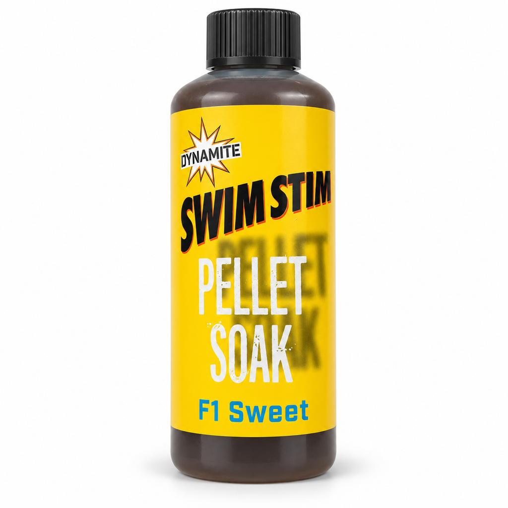 Dynamite Swim Stim Pellet Soak F1 Sweet sobre fondo blanco