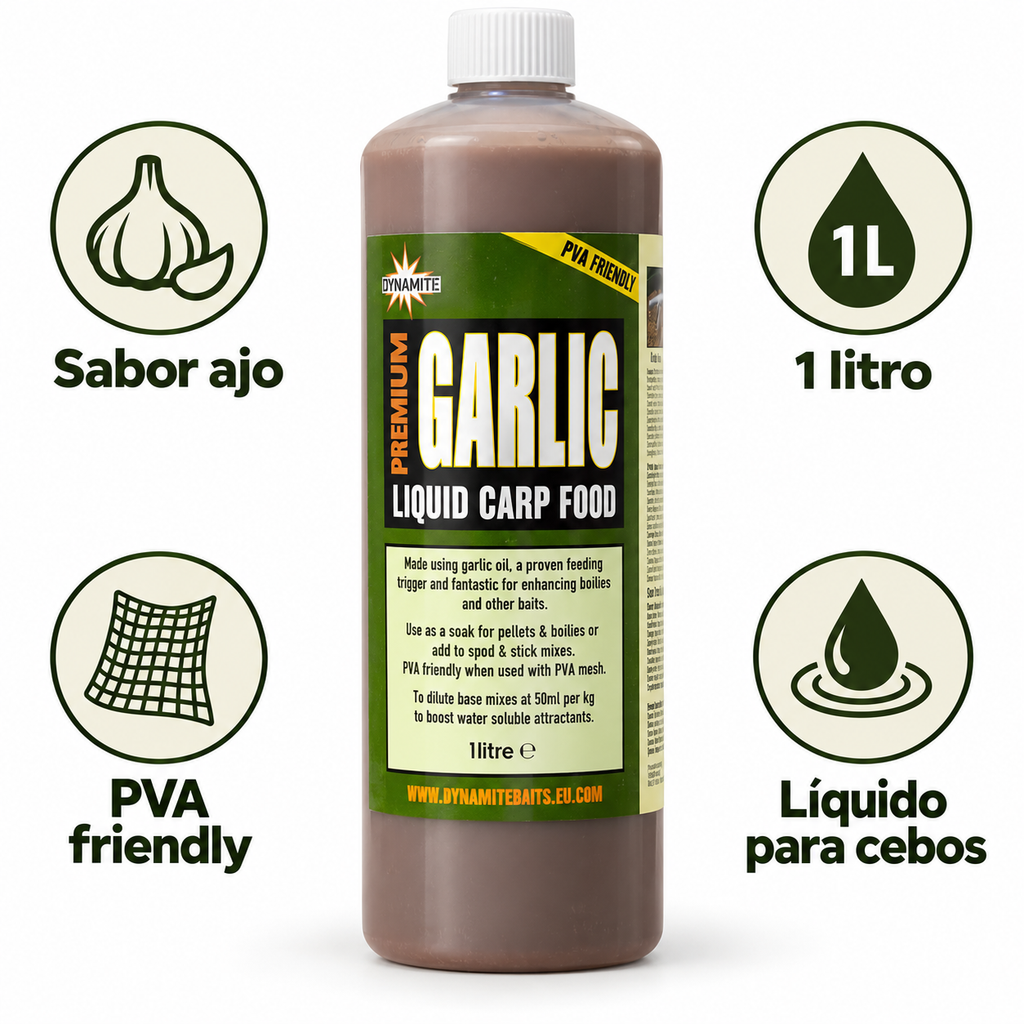 Características de Dynamite Premium Garlic Liquid Carp Food 1 litro