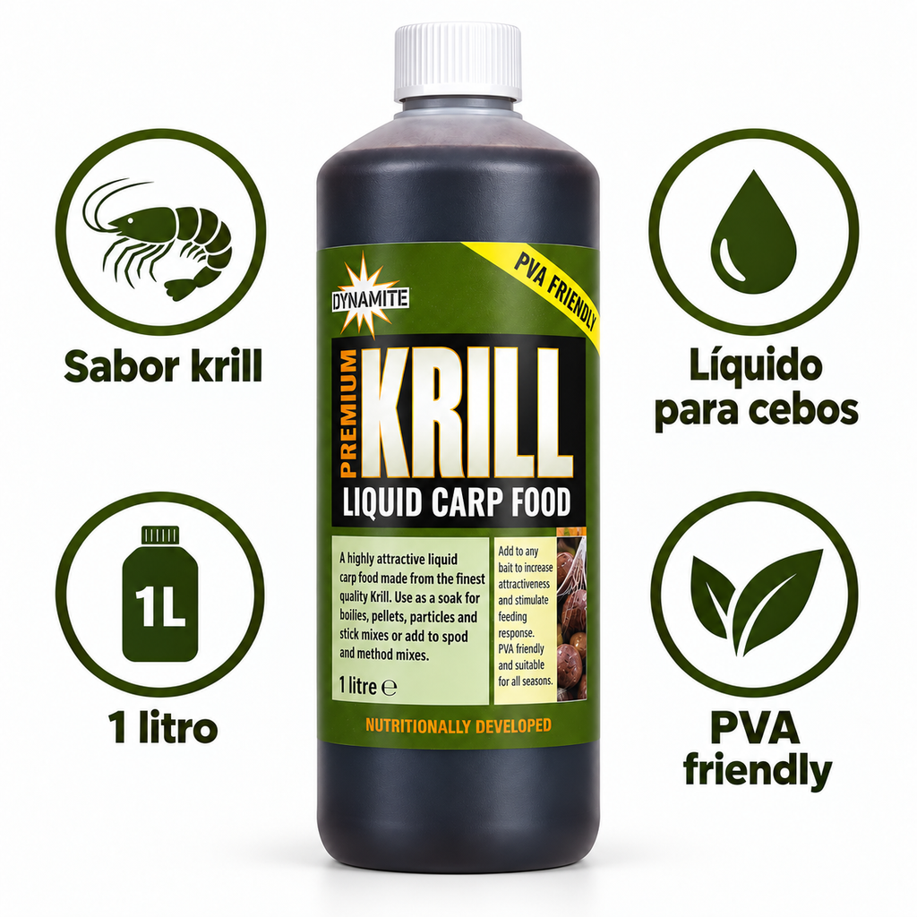 Características de Dynamite Premium Krill Liquid Carp Food 1 litro