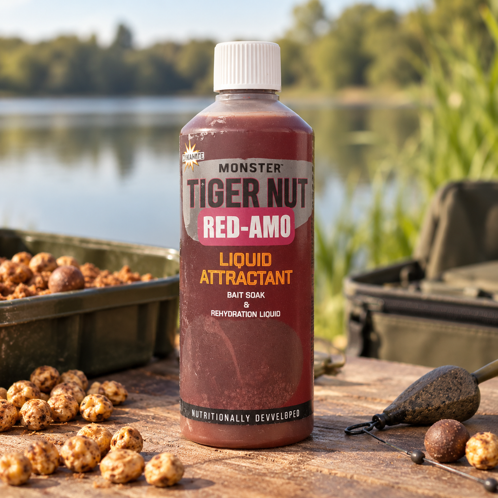 Dynamite Red-Amo Liquid Attractant en entorno de pesca