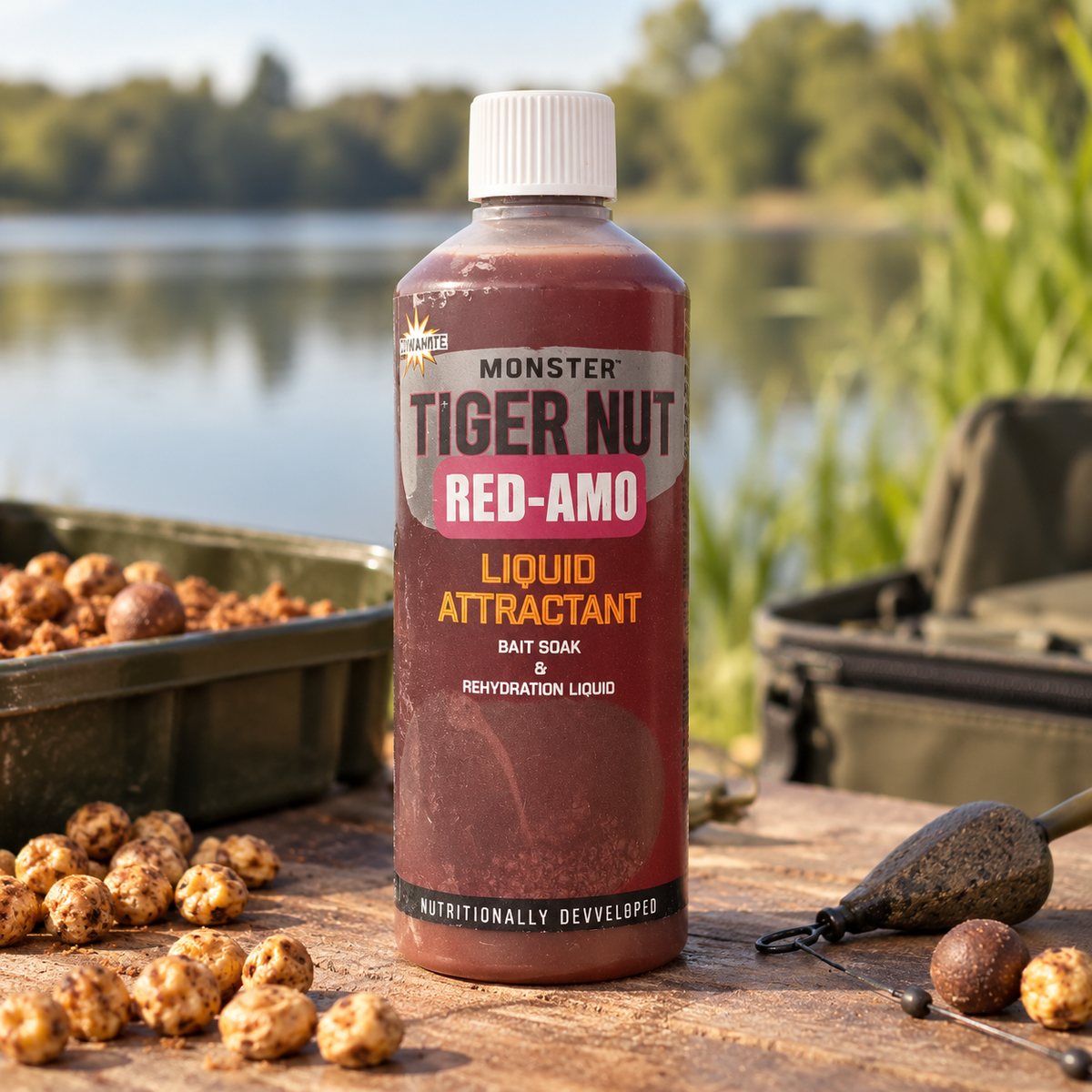 Dynamite Red-Amo Liquid Attractant en entorno de pesca