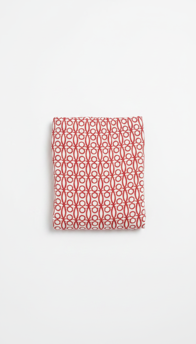 UPZ Fashion pantalón de confort estampado rojo y blanco