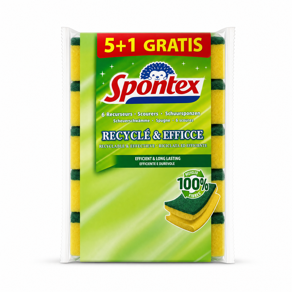 Spontex estropajos doble cara - pack promocional 5+1 gratis