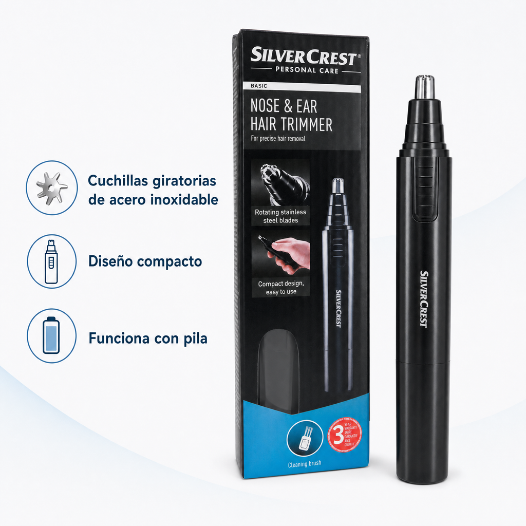 SilverCrest Recortador de Pelo para Nariz y Orejas Basic